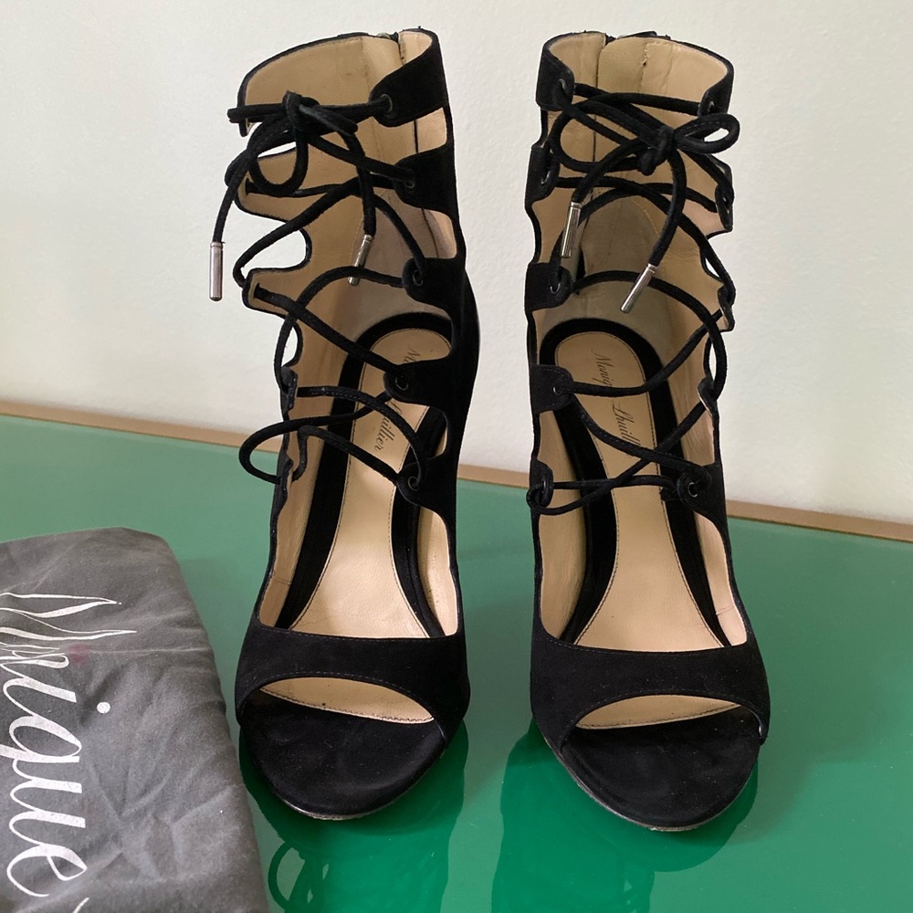 Monique Lhuillier caged bootie